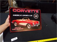 Metal Corvette Sign