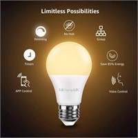 LE Lampux WiFi Smart Light Bulb, A19 E26-1Ct
