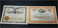 (2) Vintage Share Certificates-1928 "Lincoln