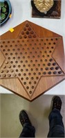 Wooden Chinese checkers board