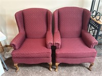 2 High Back Best Chairs Inc Cloth Chairs