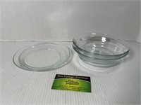 12 Glass Plates and 12 Glass Bowls
