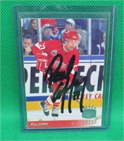 Paul Coffey Signed Hockey Card With COA Detroit