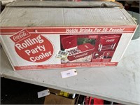NEW IN BOX COCA-COLA ROLLING PARTY COOLER