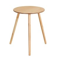 Collections Etc Wooden Round Side Accent Table, 20