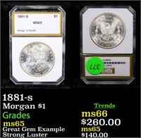 1881-s Morgan Dollar $1 Graded ms65 By PCI