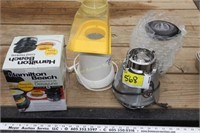 popcorn popper, blender, sandwich maker