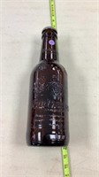 Large glass Budweiser bottle