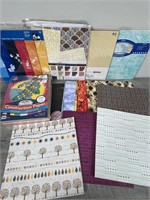 Large lot of construction and scrapbook paper