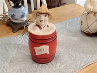 Regal China Old McDonald salt canister has hair