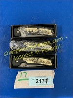 3 decorative pocket  knives