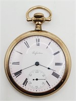 (N) Perfection Gold Plated Pocket Watch (2"