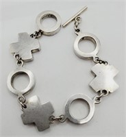(N) XOXO Mexico Sterling Silver Link Toggle