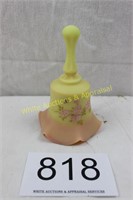 1985 Fenton Yellow Burmese Satin Uranium Glass Bel