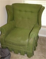 FRANKLIN FURNITURE WING BACK UPHOLSTERED CHAIR