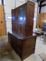 2 piece Antique Hoosier Kitchen Cabinet-STORAGE!!