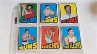 6 1972 73 Topps Basketball  Cards E