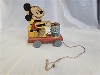 Vintage Fisher Price Mickey Mouse Pull Toy