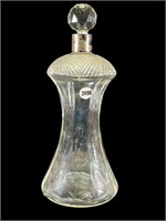 Antique Sterling Collar Crystal Decanter