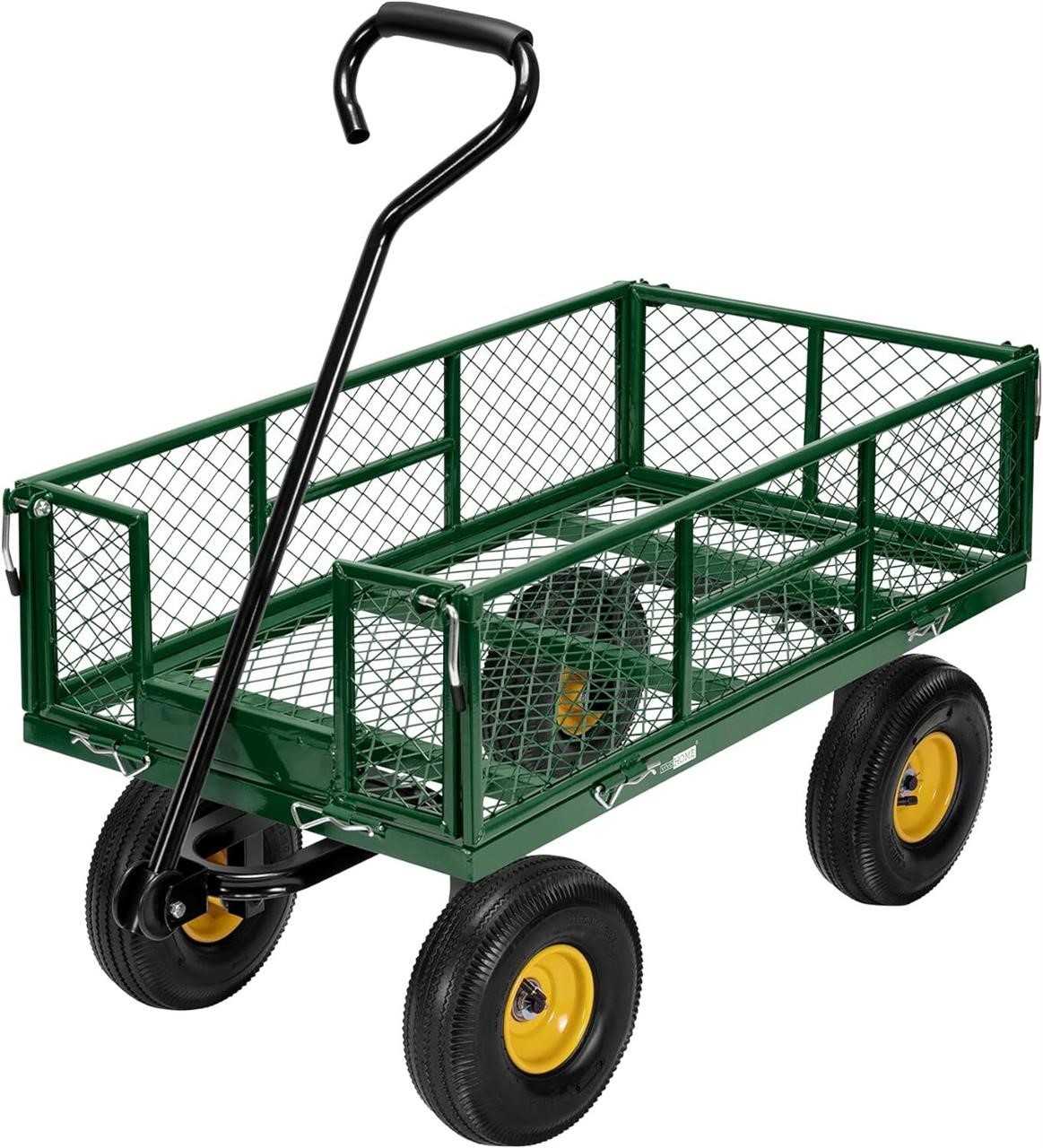 VIVOHOME Mesh Steel Cart  880 lbs  Green