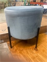 Multifunctional Vanity Stool  Round Footrest blue