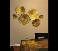 Sunburst Metal Wall Art | Set of 6 (Gold)