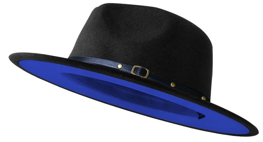 Wide Brim Fedora Hats for Women Men - Sz L/XL