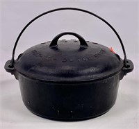 Iron Griswold #8 Tite-Top Dutch oven, has handle