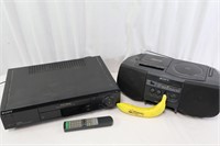 Sony Boombox & SONY VHS Player W/Remote