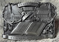 Year of the Bible 1983 Commemorative Belt Buckle