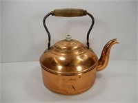 Amcoin Copper Teapot w/Wood Handle