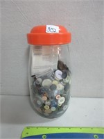 NEAT JAR OF BUTTONS