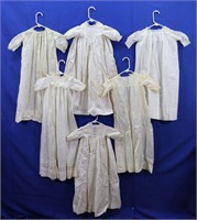 (6) Edwardian Baby Christening Gowns