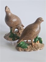 VTG HOLLAND MOLD MALE AND FEMALE QUAILS-BEAUTIFUL