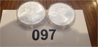 (2) 2010 SILVER EAGLES