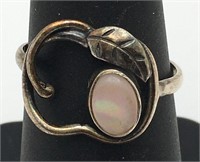 Sterling Silver Pink Stone Ring