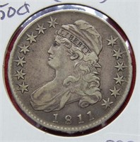 1811 Bust Silver Half Dollar Lg 8