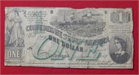 1862 $1 CSA Note Large Size