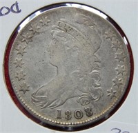 1808 Bust Silver Half Dollar (8/7)
