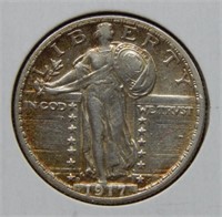 1917 D Standing Liberty Silver Quarter Type 2