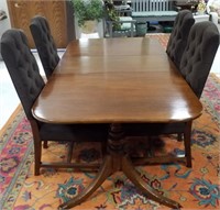 Dining Room Table w/4 Tufted Upholstered Chairs