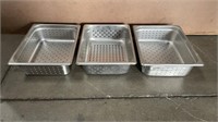 3x Choice Full Size 4" Perforated steam table