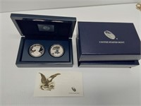 set of 2012 silver Eagle 2-coin proof set