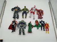 10 Action Figures - Hulk, Thor, Batman, Shazam