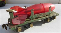 American Flyer Flat Train Car w Zeppelin Vintage