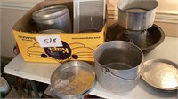 Camping pots, and pans plates and other,