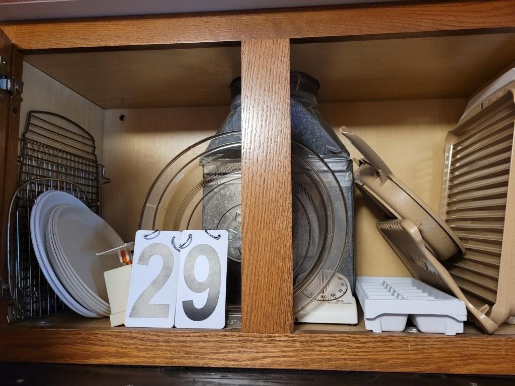 Contents of Cabinet Above Microwave ~ Cooling Rack