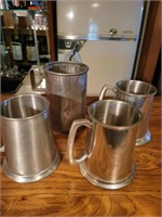 Labatts and No Name Pewter Mugs