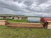 Pile of 2x6 Rough Cut Lumber