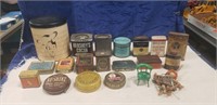 Tray Of Assorted Vintage Tins & More
